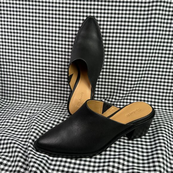 Madewell Black Leather Mules - Picture 1 of 4